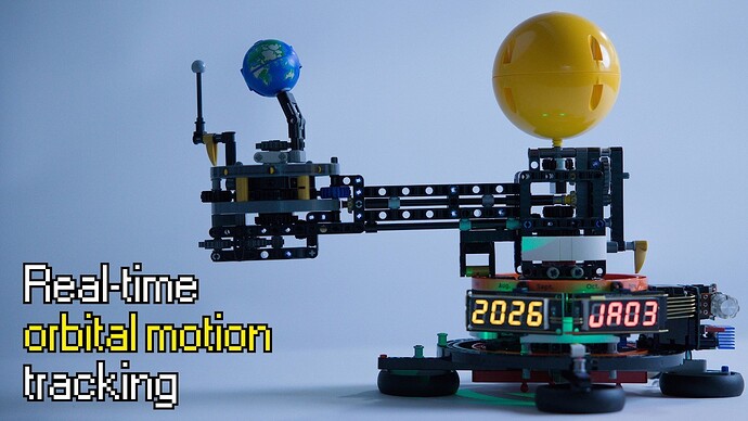 พลิกโฉม LEGO Orrery! สู่เครื่องจำลองดวงดาวแบบเรียลไทม์ด้วย ESP32 และมอเตอร์อัจฉริยะ