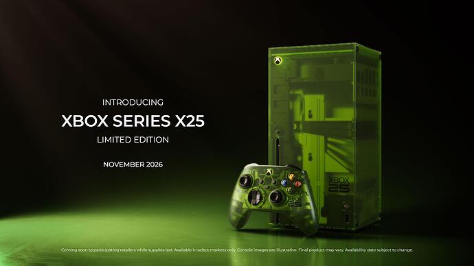 ไมโครซอฟท์ฉลอง 25 ปี Xbox! เปิดตัวเครื่องรุ่นพิเศษสีเขียวโปร่งแสงสุดคลาสสิก