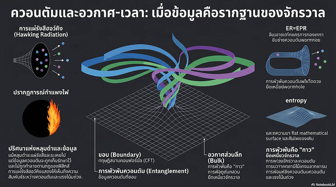 ควอนตัม อวกาศ-เวลา และข้อมูลจักรวาล