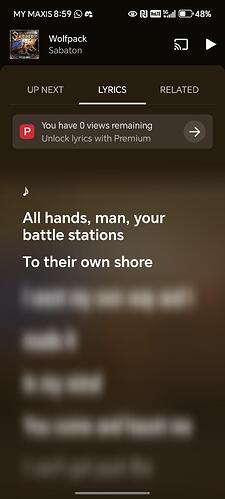 YouTube Music เริ่มจำกัดสิทธิ์ดูเนื้อเพลง ผู้ใช้ฟรีชมได้ 5 เพลงต่อเดือนก่อนต้องจ่าย Premium