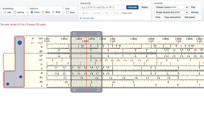 สไลด์รูลจำลอง: คืนชีพเครื่องมือคำนวณคลาสสิก Hemmi/Post 1460 Versalog พร้อมบทเรียนอินเทอร์แอคทีฟ