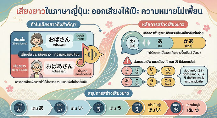 วิธีออกเสียงยาวในภาษาญี่ปุ่น